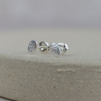 Sterling Silver Mini Oval Studs, 2 of 8