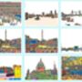 Sets Of Artistic City Postcards, thumbnail 5 of 12