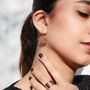 Frost Rose Gold Christmas Sterling Silver Drop Earrings, thumbnail 2 of 6