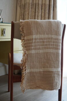 Striped Organic Cotton Peshtemal Towel, 8 of 10