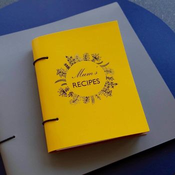 Personalised 'Mum's Recipes' Leather Recipe Book, 8 of 12