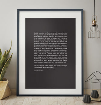 Personalised Best Friend Poem Print, 2 of 6