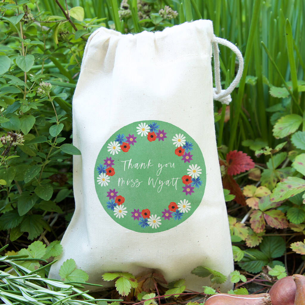 Teacher Wild Flower Garden Gift Bag With Seeds, 1 of 2