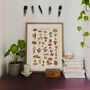 Vintage Gold Mushroom Print, thumbnail 6 of 8