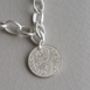 Lucky Silver Threepenny Charm Bracelets, thumbnail 3 of 10
