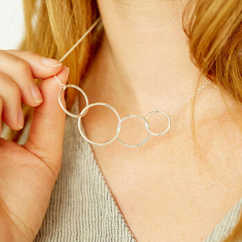 40th Birthday Sterling Silver Rings Necklace, 3 of 3