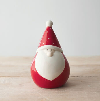 Ceramic Red Plump Santa, 2 of 6