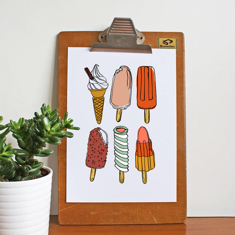 ice lollies art print by lucy wilkins