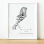 Personalised Mum And Me Hand Illustration Print For Mother's Day, thumbnail 2 of 9