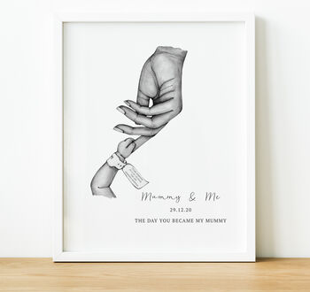 Personalised Mum And Me Hand Illustration Print For Mother's Day, 2 of 9