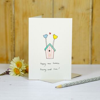 Personalised Birdhouse Handmade Card, 3 of 4