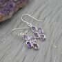 Amethyst Sterling Silver Earrings: February Birthstone, thumbnail 1 of 8
