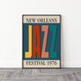 Vintage Retro Music Jazz Festival Wall Art Print, thumbnail 4 of 4