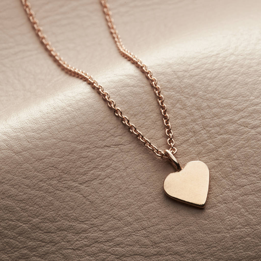 Personalised Mini Heart Charm Necklace By Posh Totty Designs