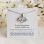 Daughter Wedding Day Gift Heart Infinity Necklace, thumbnail 1 of 11