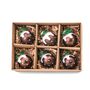 Mini Christmas Pudding Baubles Set Of Six, thumbnail 2 of 2