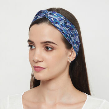 Blue Skies Mulberry Silk Headband, 2 of 3