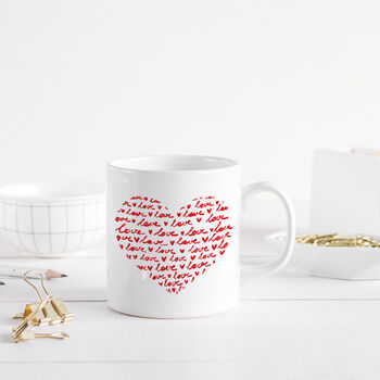Valentine’s Day Heart Mug – Love Design Gift, 4 of 7