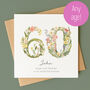 Personalised 80th Botanical Birthday Card, thumbnail 4 of 7