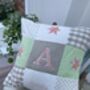 Personalised Alphabet Cushion Peach And Mint, thumbnail 11 of 12
