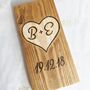 Personalised Wooden Valentine Heart With Your Initials, thumbnail 1 of 3