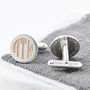 Sterling Silver Rose Gold Plated Deco Cufflinks, thumbnail 1 of 5