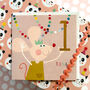 Copper Foiled Mouse 1st Birthday Card, thumbnail 3 of 5
