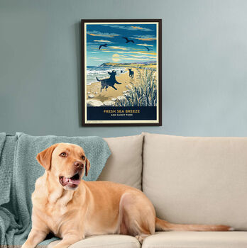 Two Labradors Limited Edition Beach Fun Gift Print, 11 of 11
