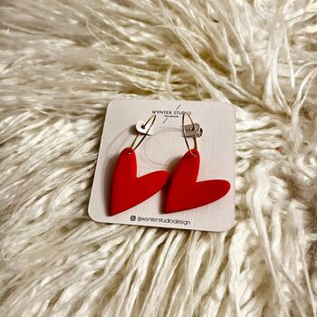 Love Heart Valentines Earrings, 2 of 4