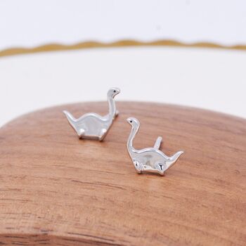 Plesiosaurus Dinosaur Stud Earrings, 7 of 10