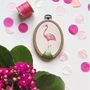 Flamingo Embroidery Hoop, thumbnail 3 of 7