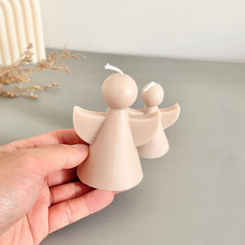 Beige Angel Candle And Angel Gift, 7 of 10