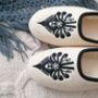 Folk Wool Ballerina Slippers In Cream, thumbnail 4 of 5