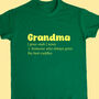 Personalised Nanny Grandma Noun T Shirt, thumbnail 2 of 5