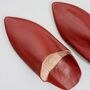 Men's Moroccan Pointed Leather Slippers, thumbnail 5 of 12
