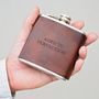 Personalised Leather Hip Flask, thumbnail 2 of 11