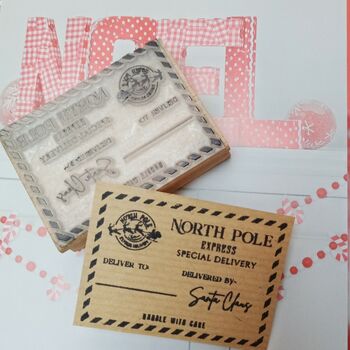 North Pole Express Delivery Rubber Stamp, 5 of 7
