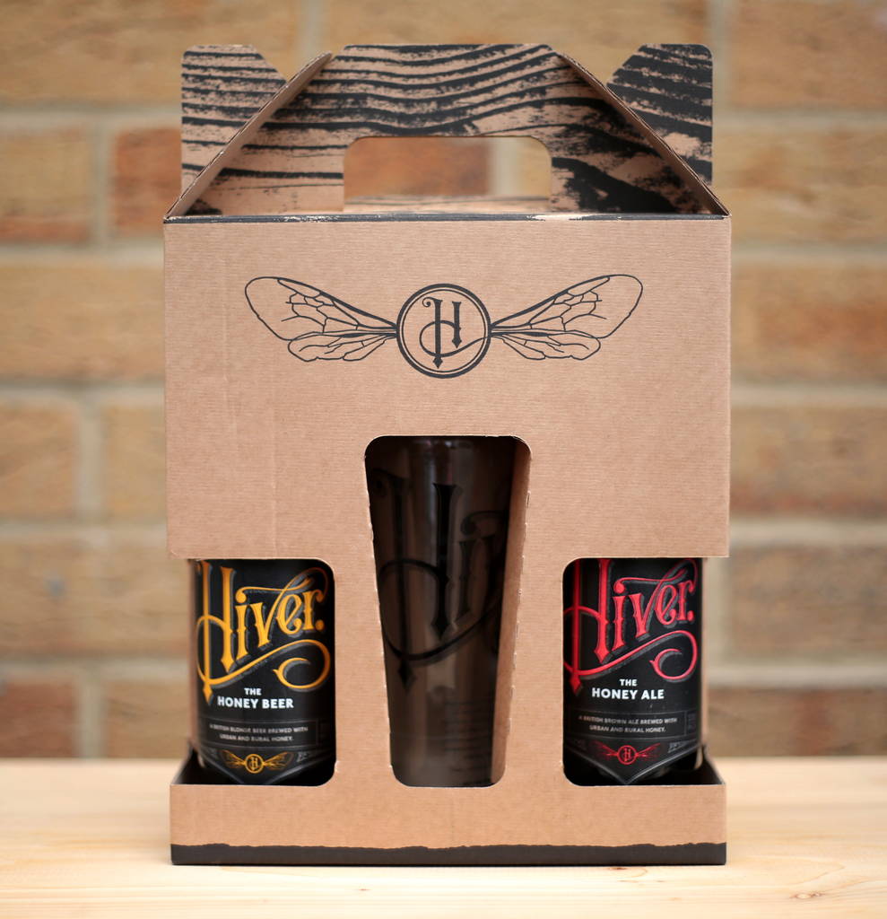 Gift Set Of Craft Beers And Glass By Hiver Beers