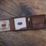 Personalised Brown Leather Wallet Trifold Rfid, thumbnail 8 of 10