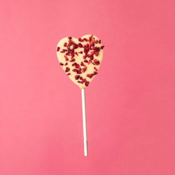 White Chocolate And Raspberry Heart Lolly, 5 of 5