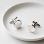 Round Initial Cufflinks, thumbnail 2 of 10