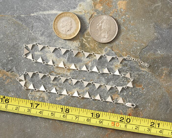 Handmade Triangle Necklace In Argentium Silver, 4 of 4