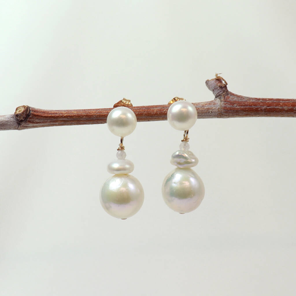 Pearl Drop Earrings, 1 of 3
