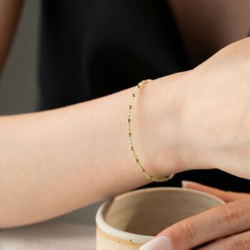 Natural Peridot Gemstone Bracelet, 2 of 6
