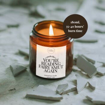 Smutty Book Gifts, Fairy Smut Reader Candle With Matches, 2 of 11