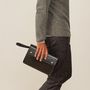 Mens Leather Bag With Wrist Strap 'The Santino Small', thumbnail 1 of 12