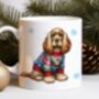 Personalised Cocker Spaniel In Christmas Jumper Mug, thumbnail 1 of 2