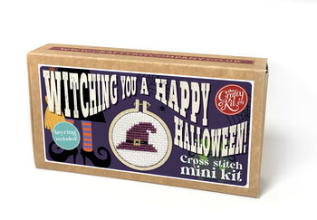 Witching You A Happy Halloween Mini Matchbox Cross Stitch Kit, 3 of 3
