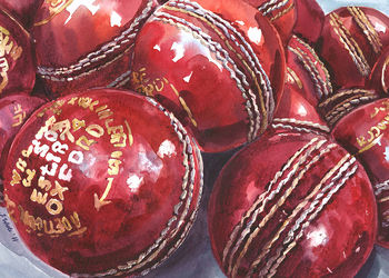 Cricket Balls Greetings Card, 2 of 2