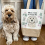 Personalised Dog Mum Cotton And Jute Floral Bag, thumbnail 1 of 12